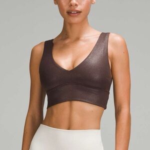 lululemon athletica Chocolate Ribbed Sports Bra